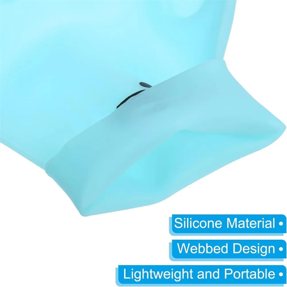 Silicone Swimming Gloves,Webbed Swim Gloves Unisex Full Finger Water Resistance Training for Adult Aquatic Training