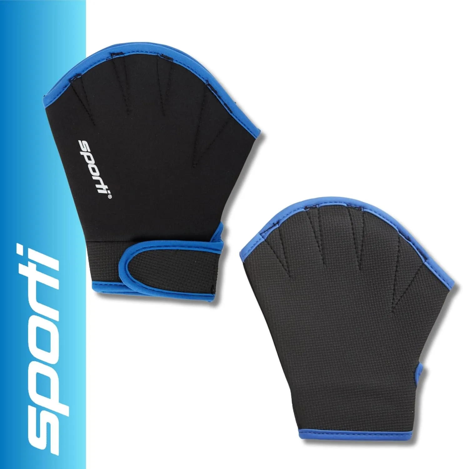 Sporti Swimming Aquatic Gloves, Neoprene Swimming Hand Gloves, Water Resistance Webbed Gear for Diving, Fit Water Aerobics