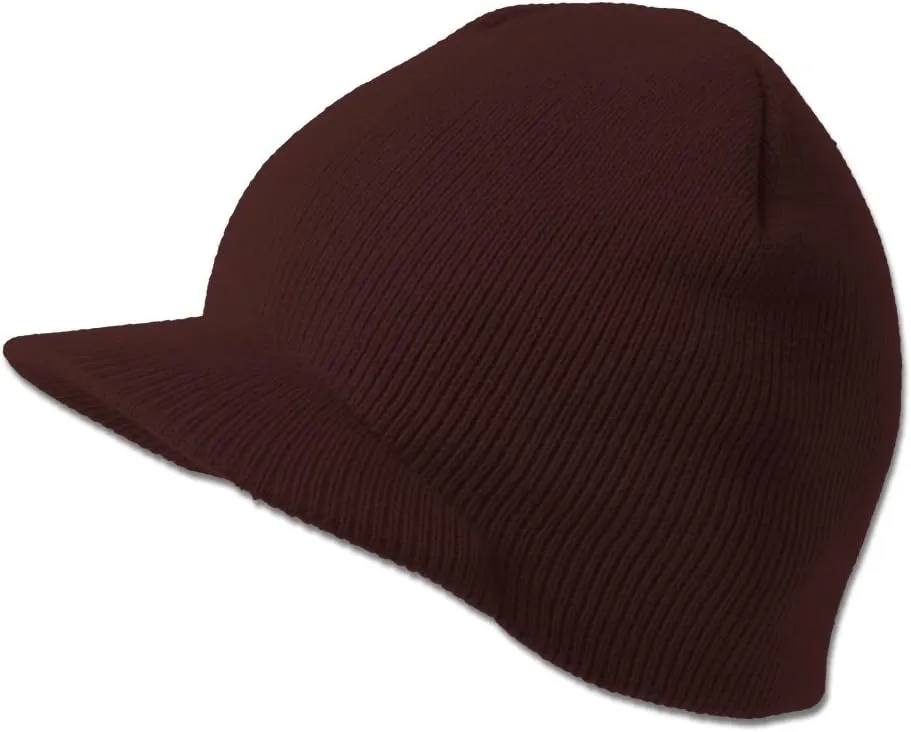 TOP HEADWEAR Solid Cuffless Beanie Visor