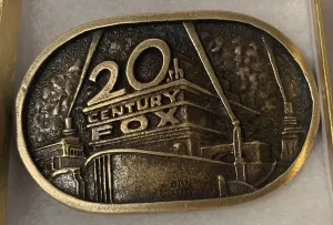 Vintage Metal Belt Buckle, Brass, 20th Century Fox, TV, Movies, Studio, Hollywood, Nice Western Style Design