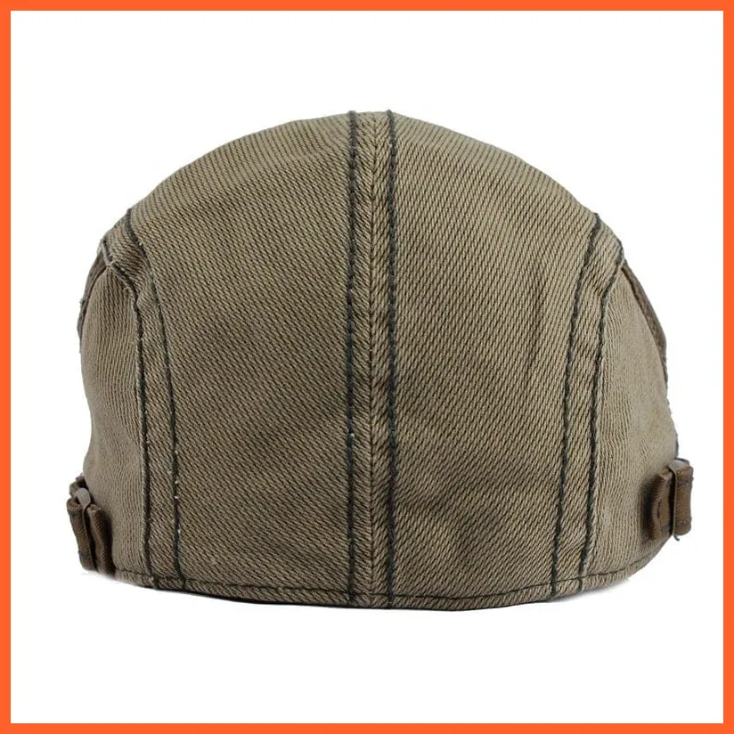 Vintage Simple Unisex Solid Beret Buckle | Flat Caps Warmer Berets Leisure Hat