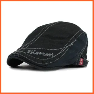 Vintage Simple Unisex Solid Beret Buckle | Flat Caps Warmer Berets Leisure Hat