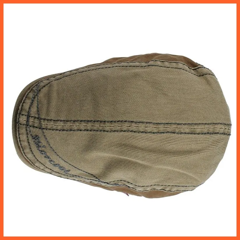 Vintage Simple Unisex Solid Beret Buckle | Flat Caps Warmer Berets Leisure Hat