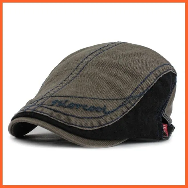 Vintage Simple Unisex Solid Beret Buckle | Flat Caps Warmer Berets Leisure Hat