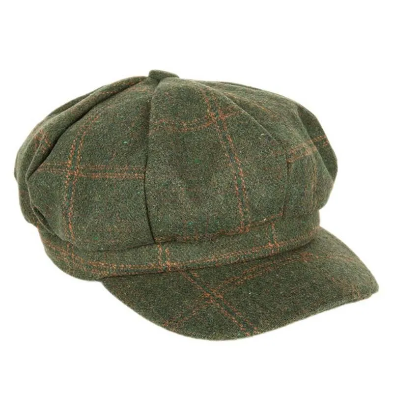 Waterford Plaid Wool Newsboy Cap