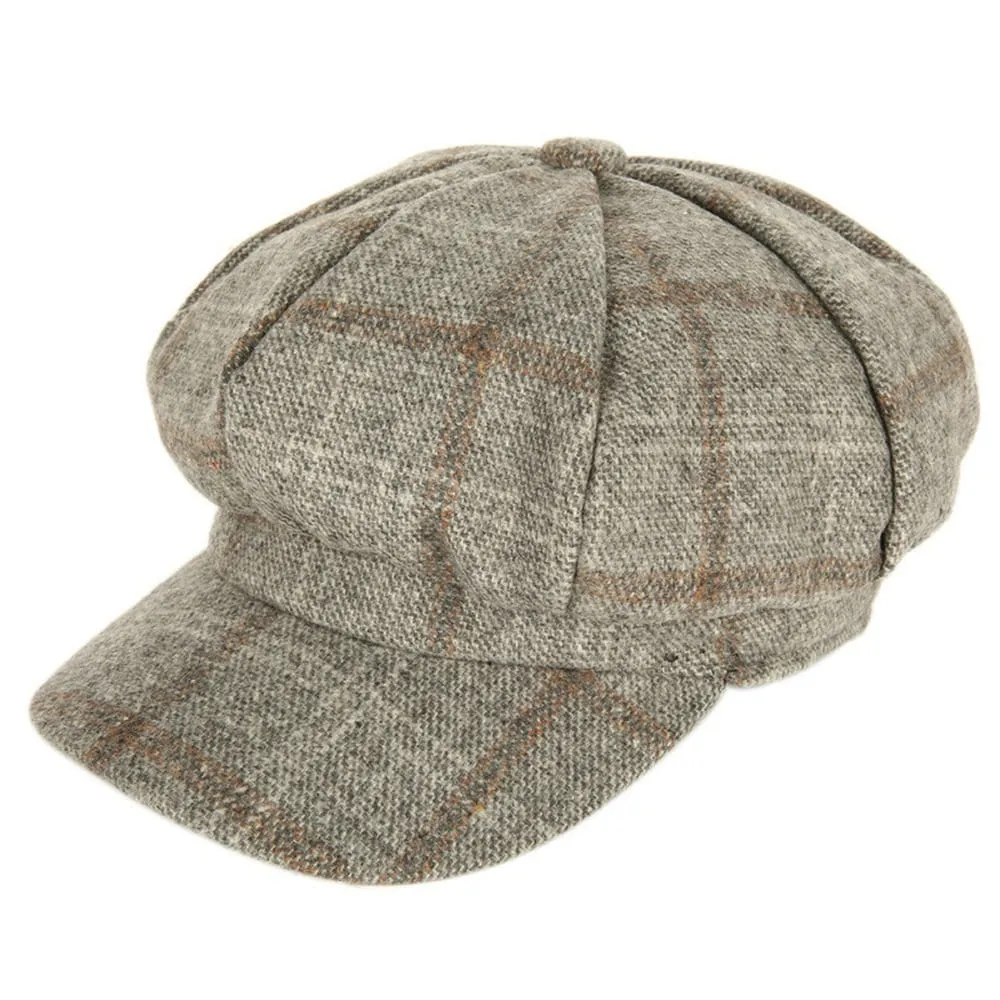 Waterford Plaid Wool Newsboy Cap