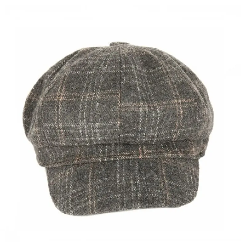 Waterford Plaid Wool Newsboy Cap
