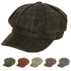 Waterford Plaid Wool Newsboy Cap