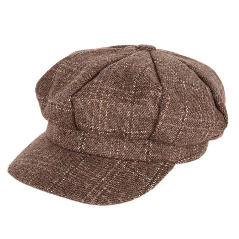 Waterford Plaid Wool Newsboy Cap