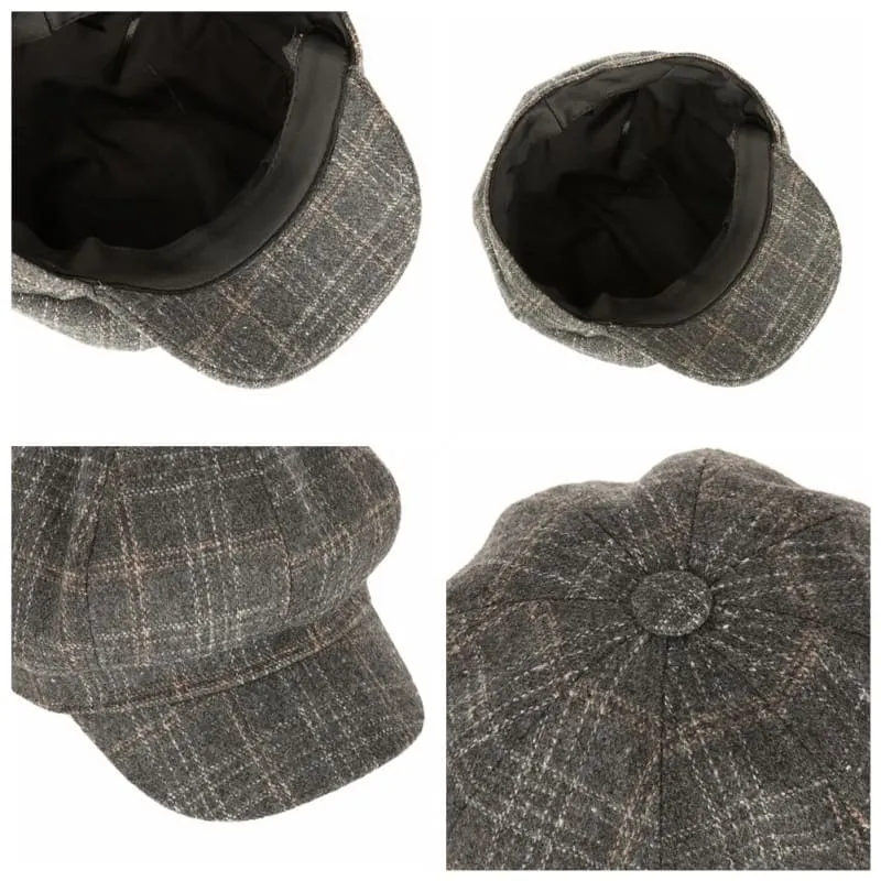 Waterford Plaid Wool Newsboy Cap
