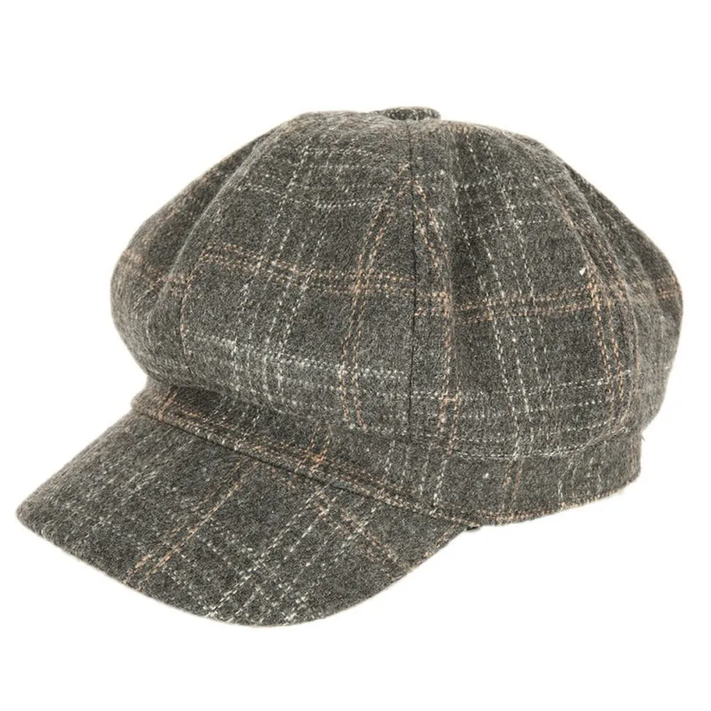 Waterford Plaid Wool Newsboy Cap