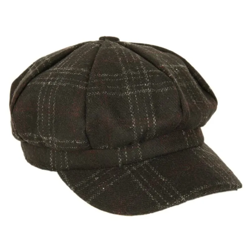 Waterford Plaid Wool Newsboy Cap