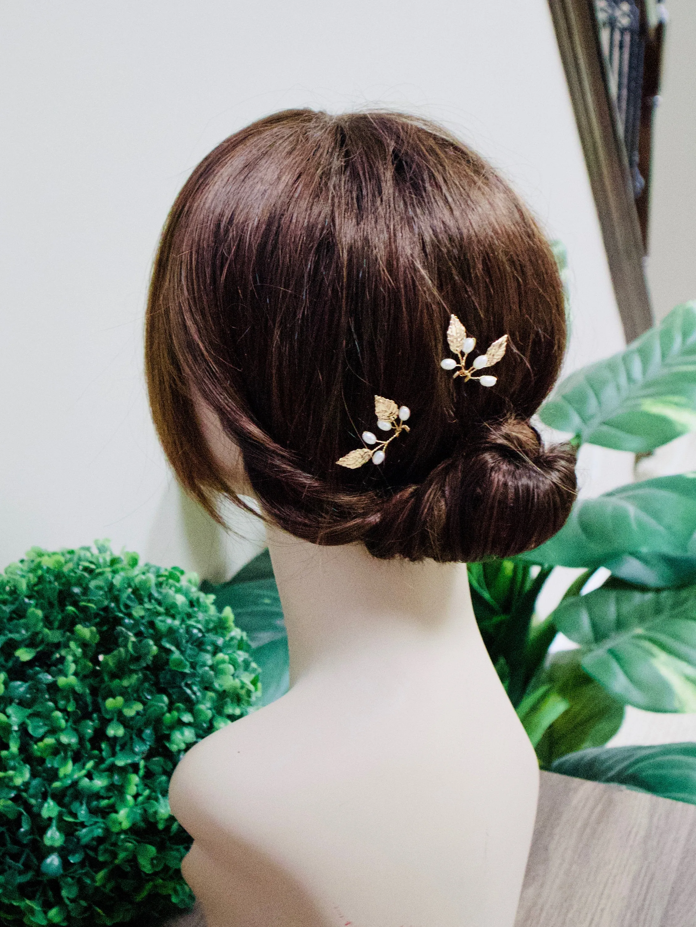 Wedding Hair Pins Bridal Hair pins Wedding HaIr Accessories Gold Hair pins Pearl Hair pins Wedding Hair pins Gold Leaf Bridesmaid Hair Pins