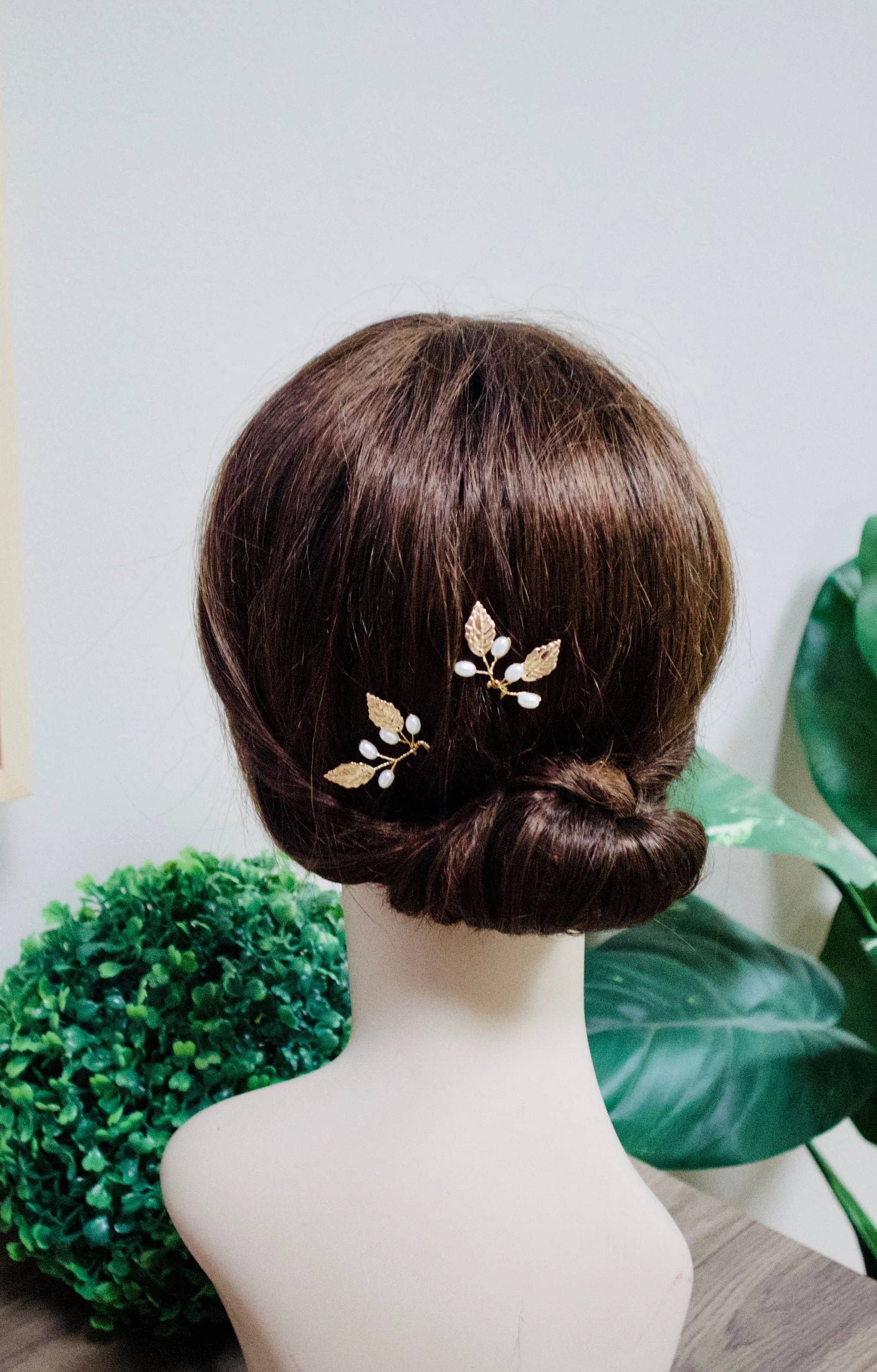 Wedding Hair Pins Bridal Hair pins Wedding HaIr Accessories Gold Hair pins Pearl Hair pins Wedding Hair pins Gold Leaf Bridesmaid Hair Pins