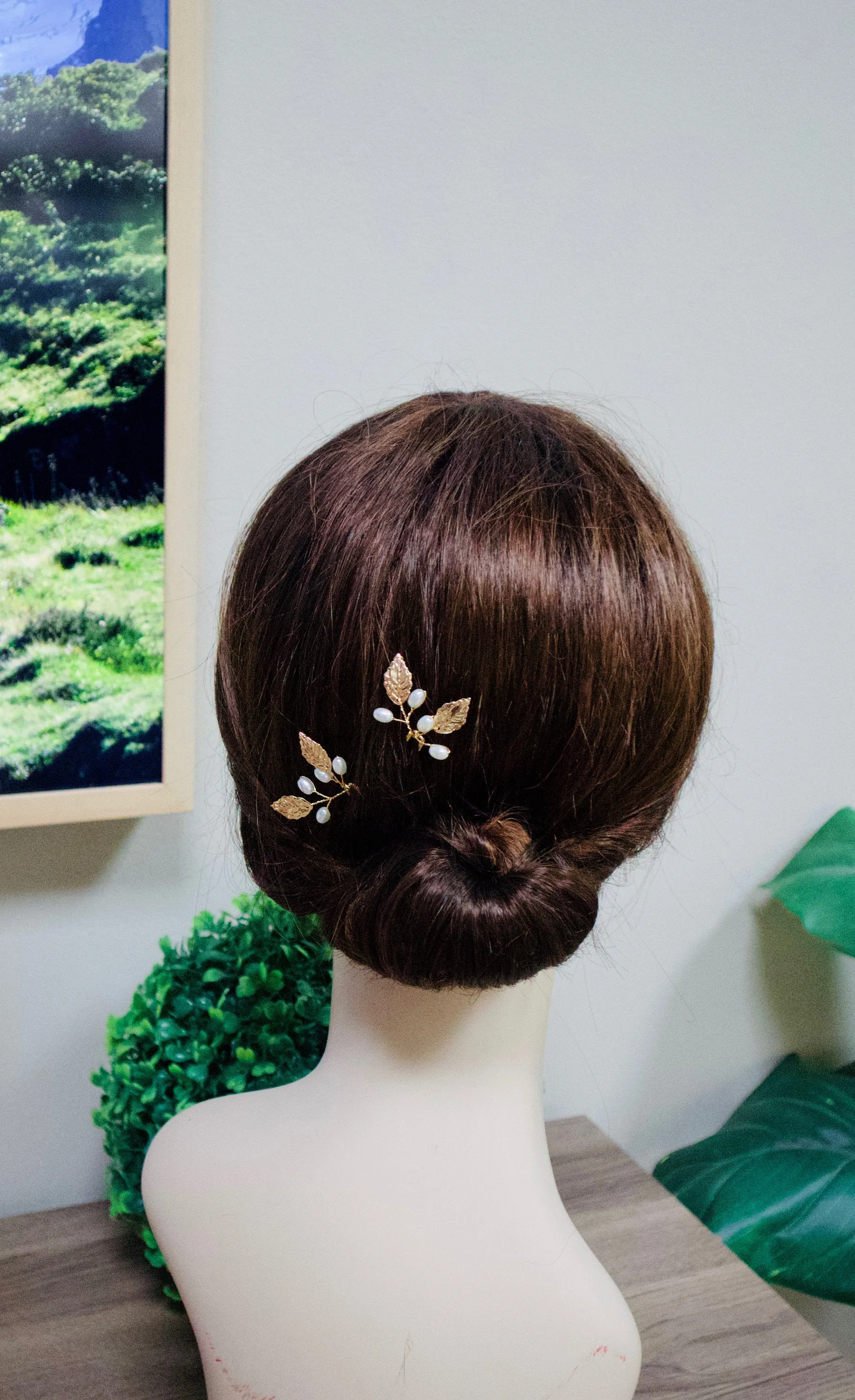 Wedding Hair Pins Bridal Hair pins Wedding HaIr Accessories Gold Hair pins Pearl Hair pins Wedding Hair pins Gold Leaf Bridesmaid Hair Pins