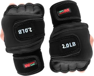 Weighted Gloves 4lb(2lb Each), Fitness Soft Iron Gloves Sandbag Weight Bearing Training Gloves with Wrist Support for Gym Boxing Strength Training, Cross Training, Gifts for Men Dad Husband