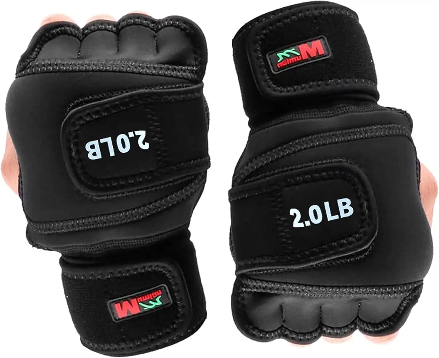 Weighted Gloves 4lb(2lb Each), Fitness Soft Iron Gloves Sandbag Weight Bearing Training Gloves with Wrist Support for Gym Boxing Strength Training, Cross Training, Gifts for Men Dad Husband