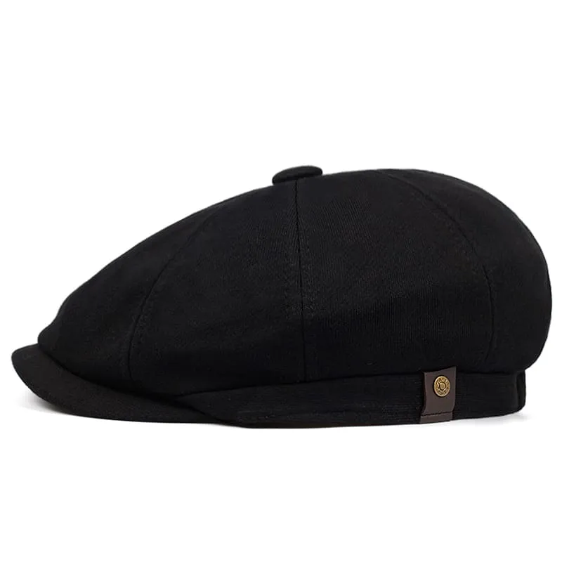 Willock Plain Cotton Newsboy Cap