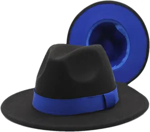 Women Woolen Fedora Vintage Ladies Panama Hats Men Solid Wide Brim Wedding Jazz Top Hats