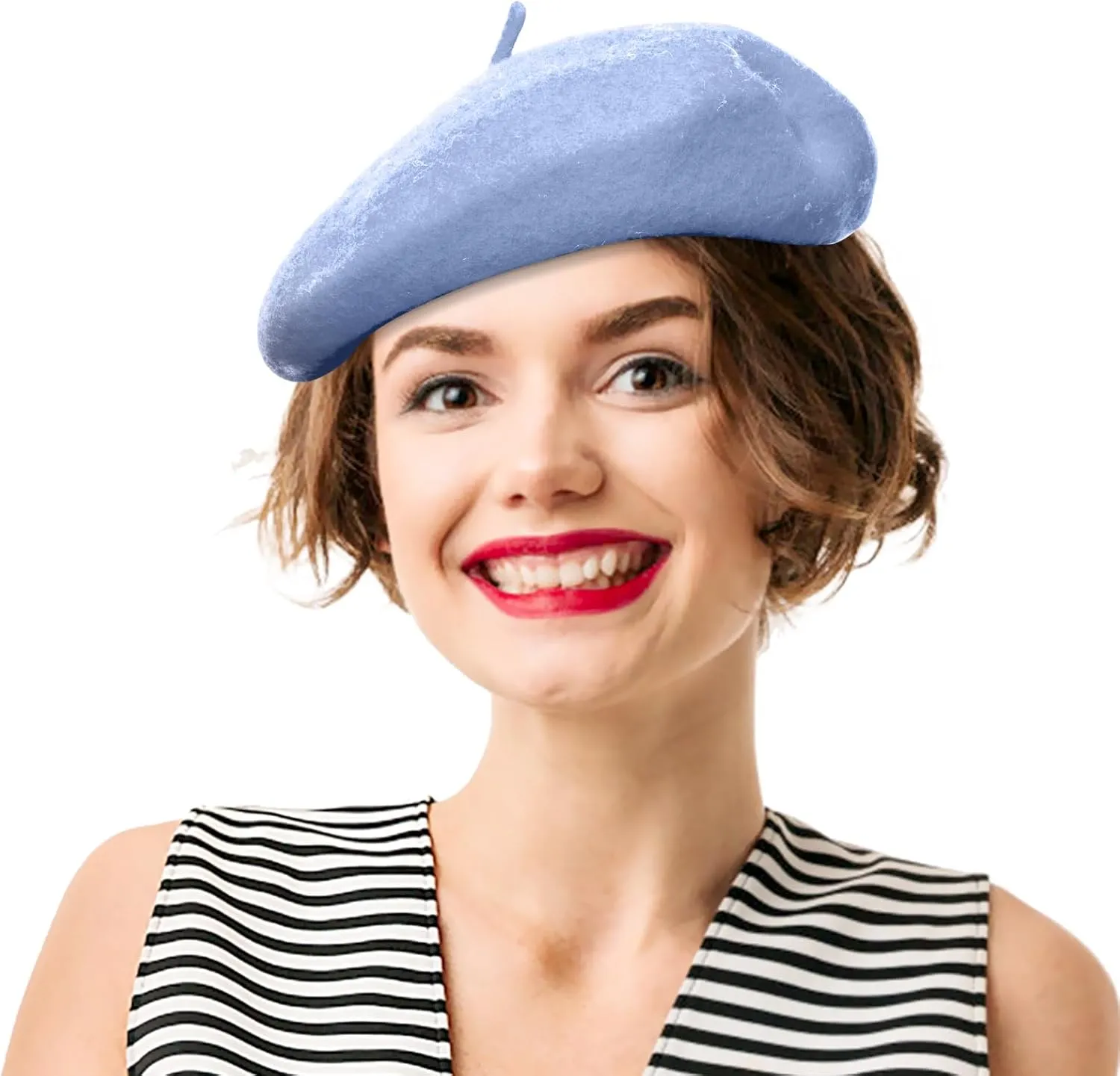 Wool Berets for Women - Classic French Beret Hats for Women and Kids, Solid Color Artist Style