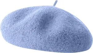 Wool Berets for Women - Classic French Beret Hats for Women and Kids, Solid Color Artist Style