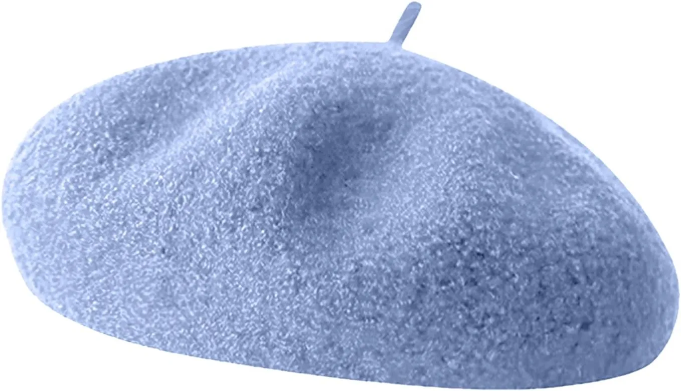 Wool Berets for Women - Classic French Beret Hats for Women and Kids, Solid Color Artist Style