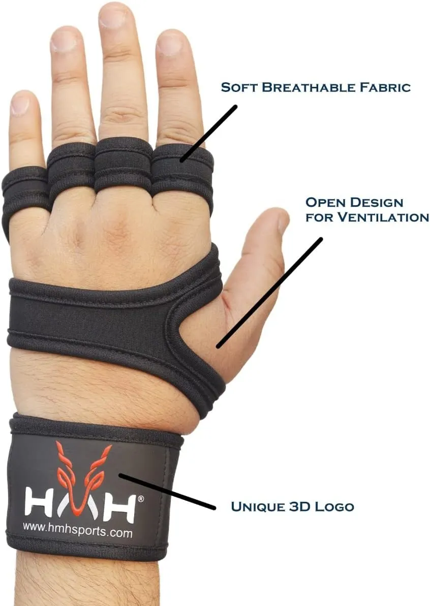 Workout Gloves Weight Lifting Gym Gloves for Men Women Wrist Support Padded Adjustable & Ventilated Grip Palm Protection Exercise Fitness Gloves, Pull ups