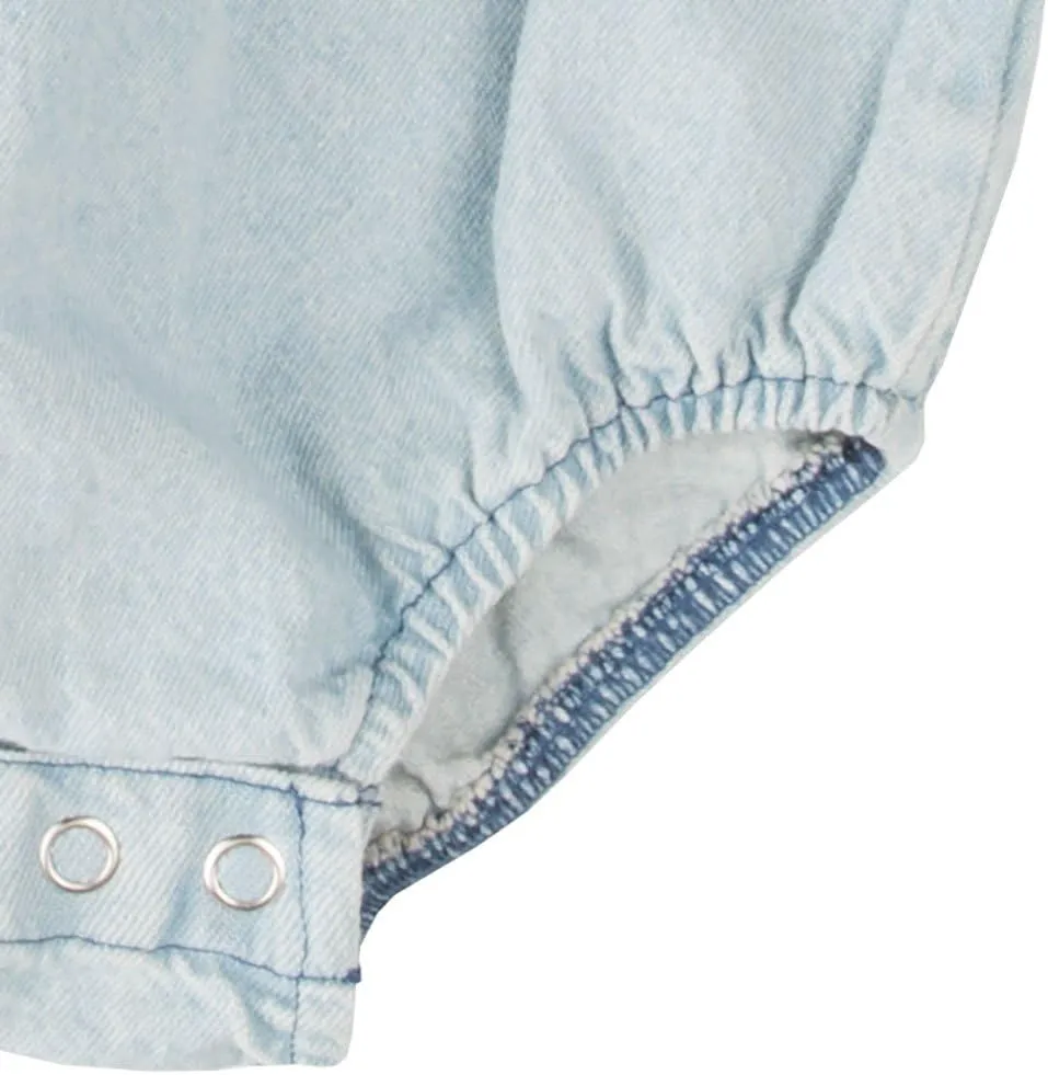 Wrangler Baby Boys' Long Sleeve Bodysuit Denim