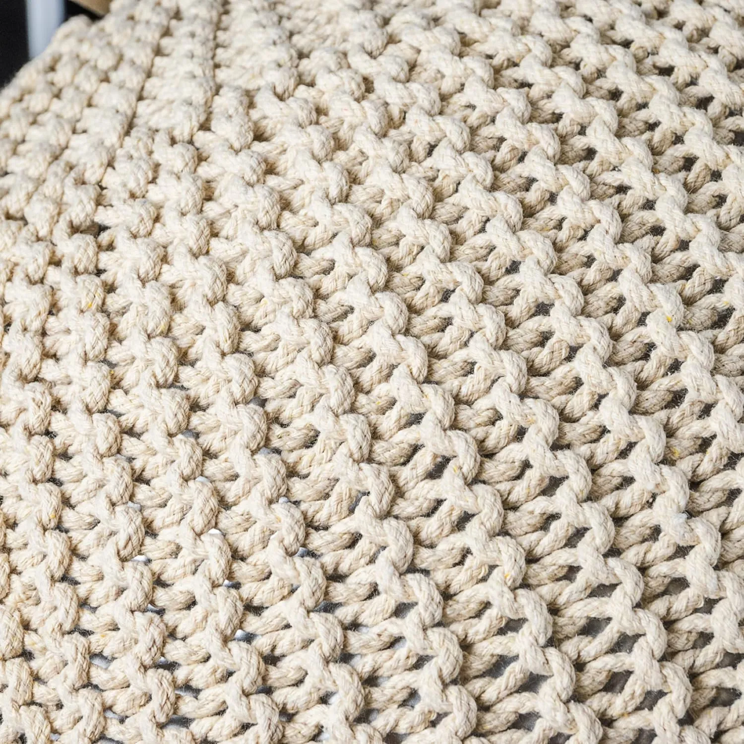 Yoga Ball Chair Cover - Cotton Rope Cover for Exercise, Birthing, Stability, Fitness, Balance, Pilates Ball (65 cm/26" Off White)